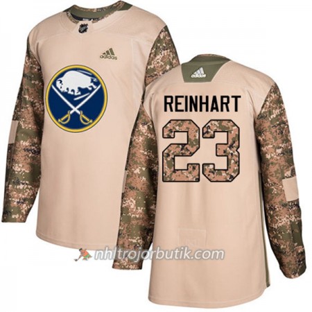 Män Ishockey Buffalo Sabres Tröja Sam Reinhart 23 Adidas 2017-2018 Camo Veterans Day Practice Authentic